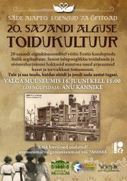 14. juuni kell 15:00 loeng "20. sajandi alguse toidukultuur" Valga Muuseumis