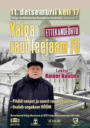 Ettekande&otilde;htu Valga vaksalihoones VALGA RAUDTEEJAAM 75